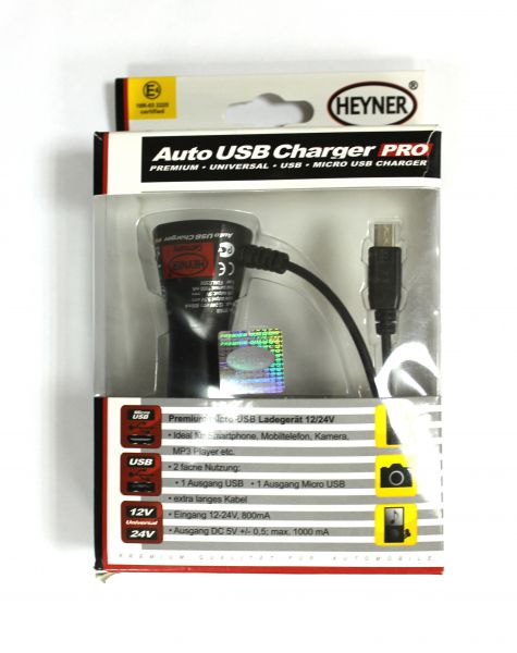 Автомобильное зарядное устройство для телефона Heyner micro-USB 511500